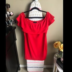 NWT NEW LOOK Red Off The Shoulder Dress